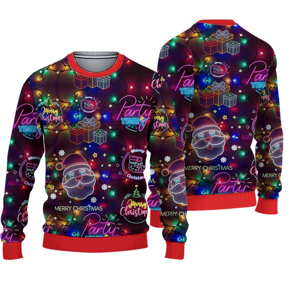 Ugly Neon Lighting Christmas Sweater