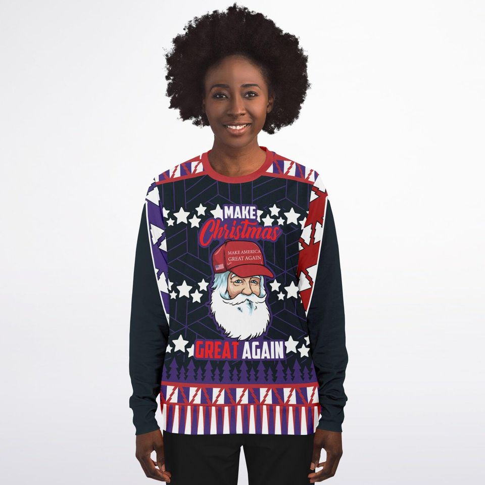 Ugly Sweater: Make Christmas Great Again Sweatshirt - Image 6