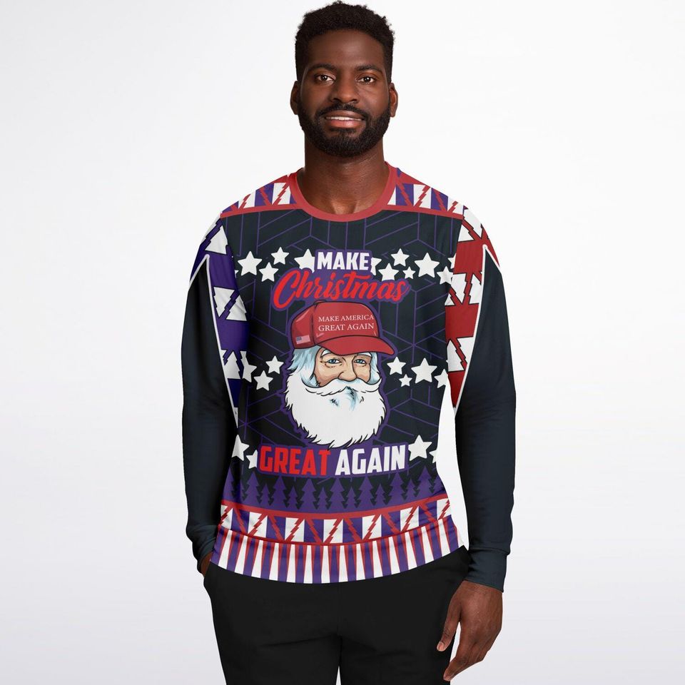 Ugly Sweater: Make Christmas Great Again Sweatshirt - Image 10