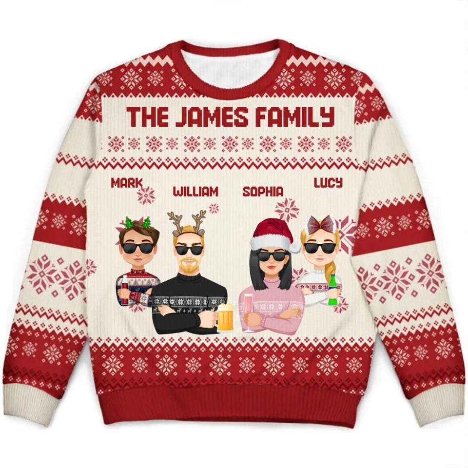 Ugly Sweater Personalized Funny Gift For Family