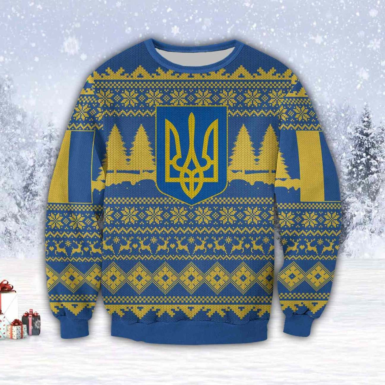 Ukraina 3D All Over Print Ugly Christmas Sweater Adult 3D Funny Matching for family