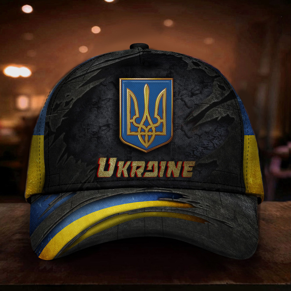 Ukraine Hat Ukraine Trident Symbol Ukrainian Flag Merch Trucker Hats Custom Hats Gifts For Men & Women