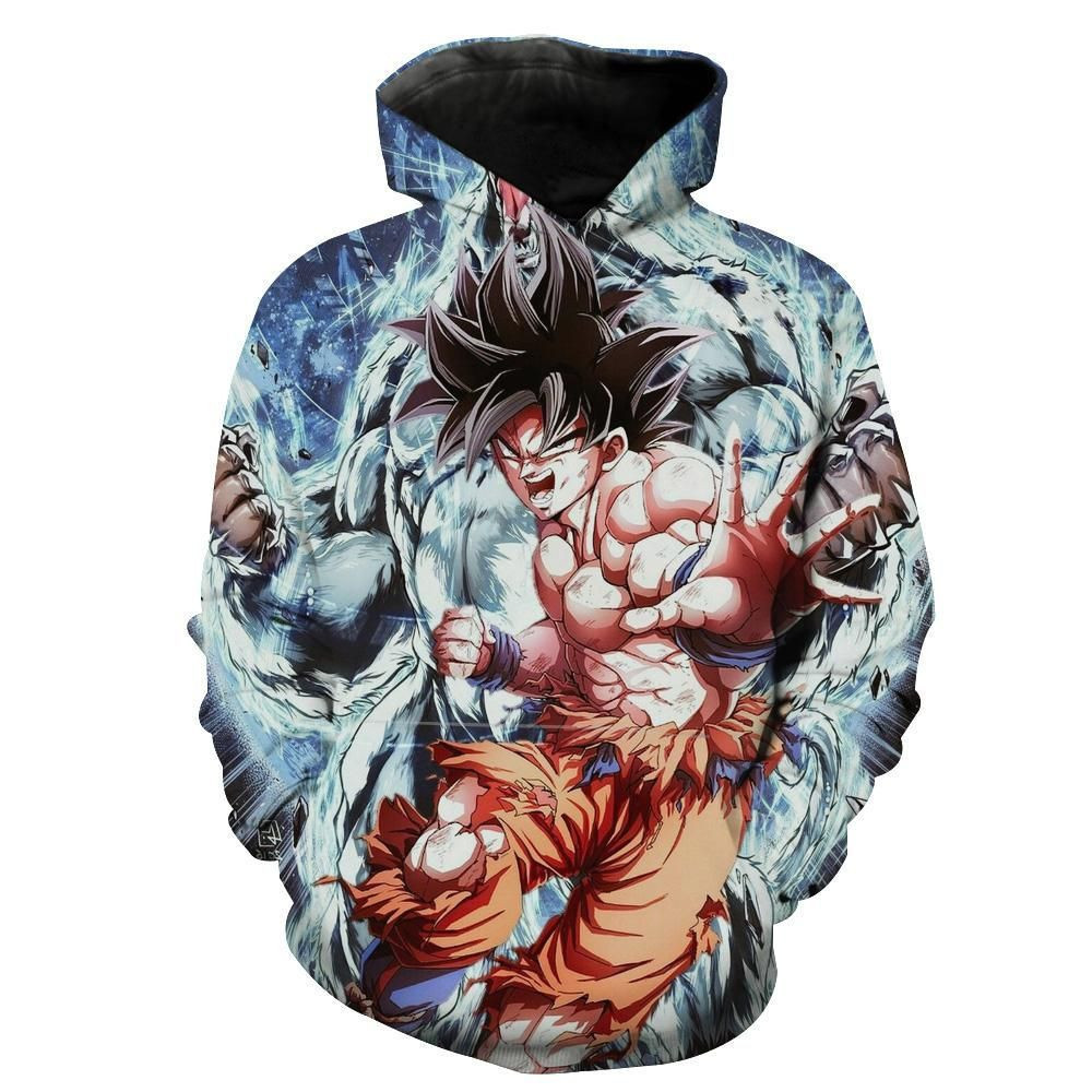 Ultra Instinct Goku Clothing Dragon Ball Super Goku 3D All Over Print Hoodie, Zip Hoodie
