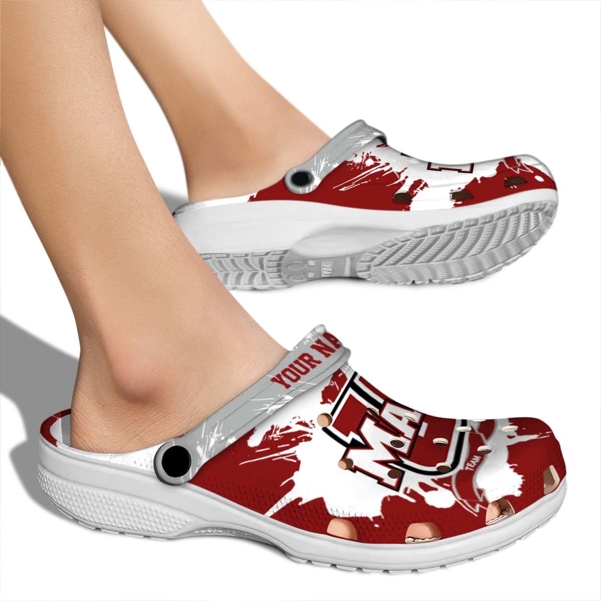 UMass Minutemen NCAA Sport Crocs Crocband Clogs Shoes Comfortable For Men Women and Kids - Image 2