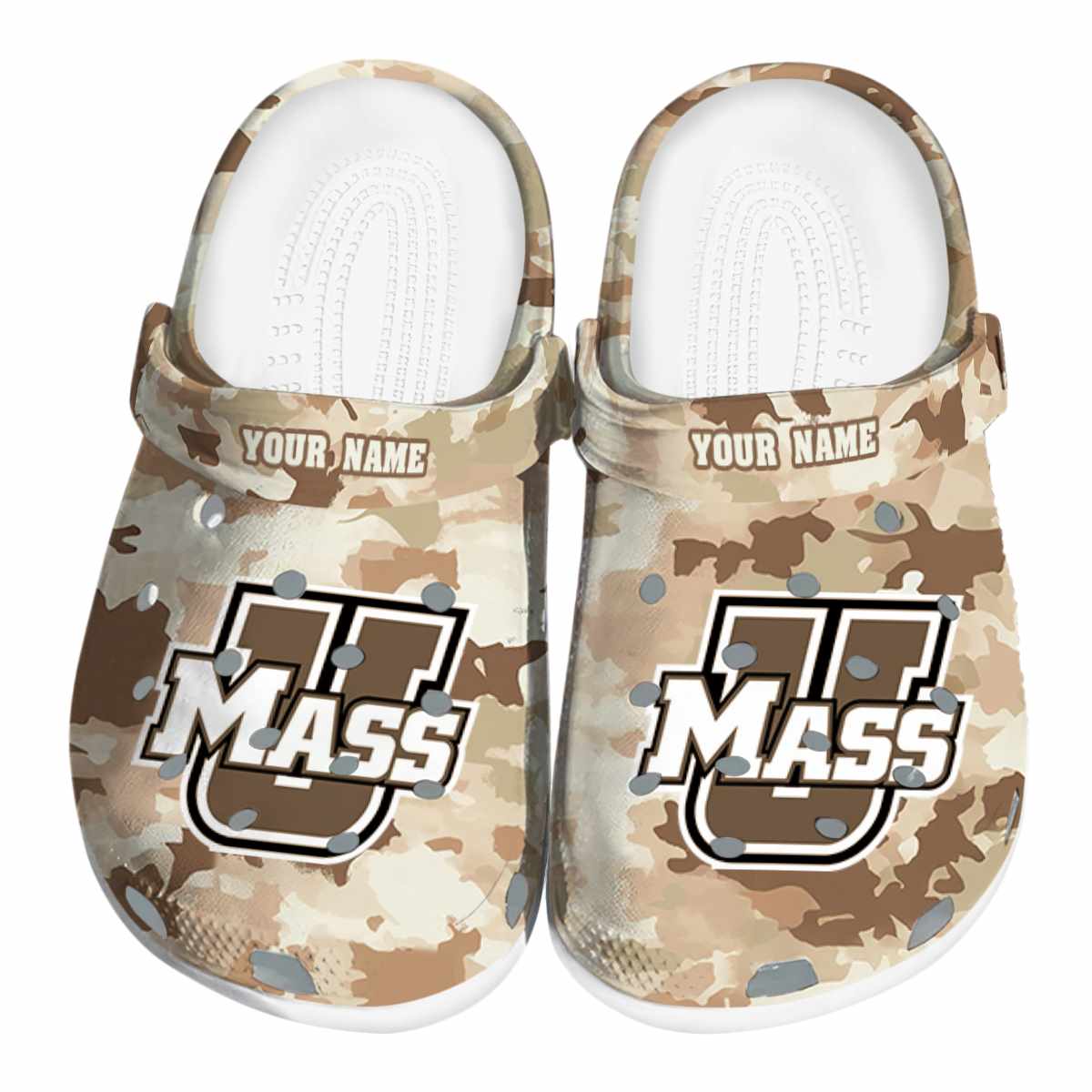 UMass Minutemen NCAA Sport Crocs Crocband Clogs Shoes Comfortable For Men Women and Kids