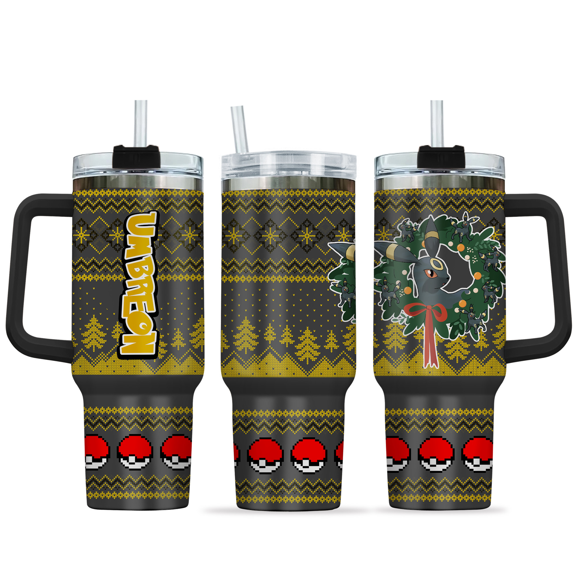 Umbreon Pokemon Anime Custom Stanley Cup 40 oz 30 oz Tumbler With HandleTVC2301155