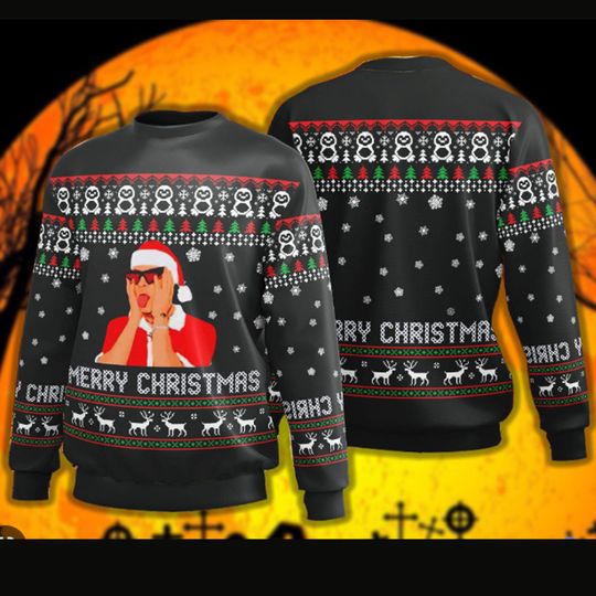 Un Halloween Si Ti Chrismas Ugly Sweater, Bunny Heart - Image 3