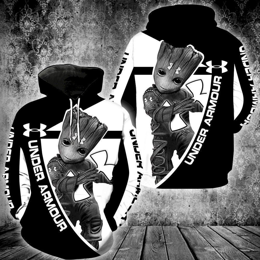 Under Armour With Groot 3D All Over Print Hoodie, Zip Hoodie