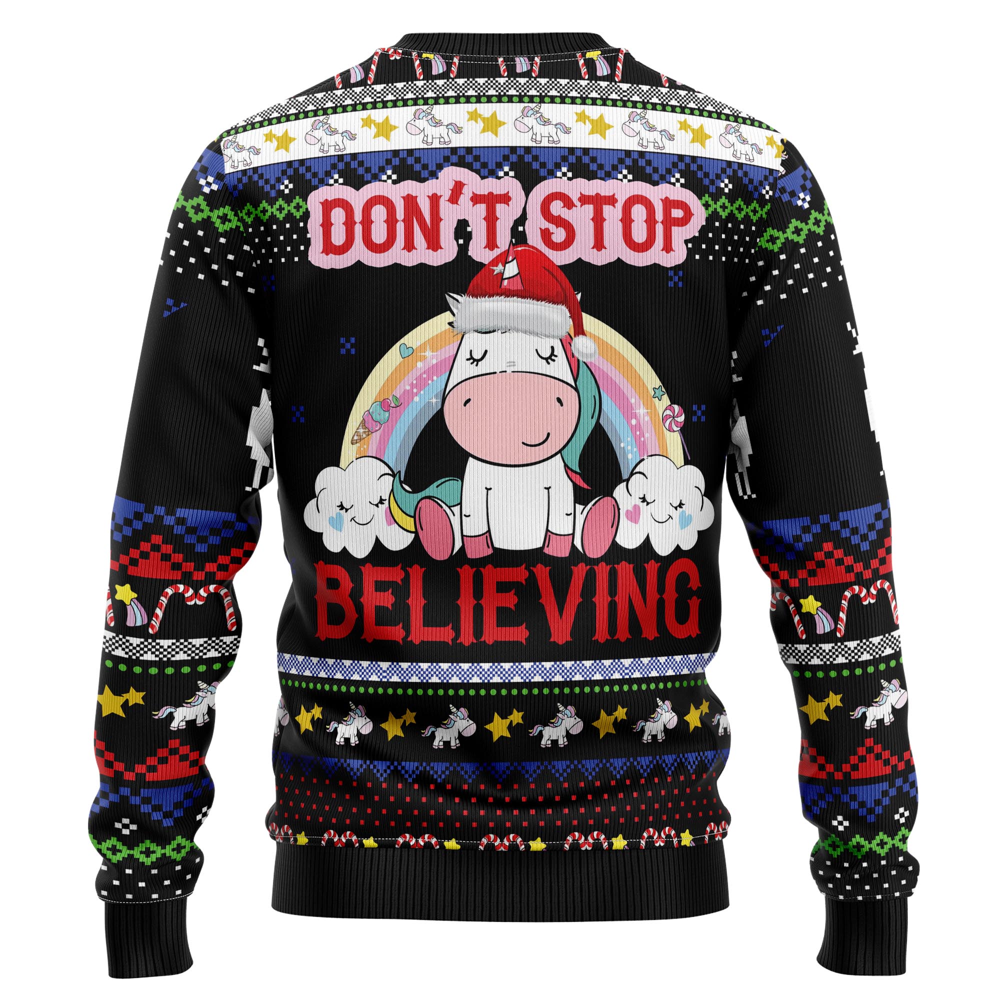 Unicorn Believing Christmas Ugly Christmas Sweater - Image 7