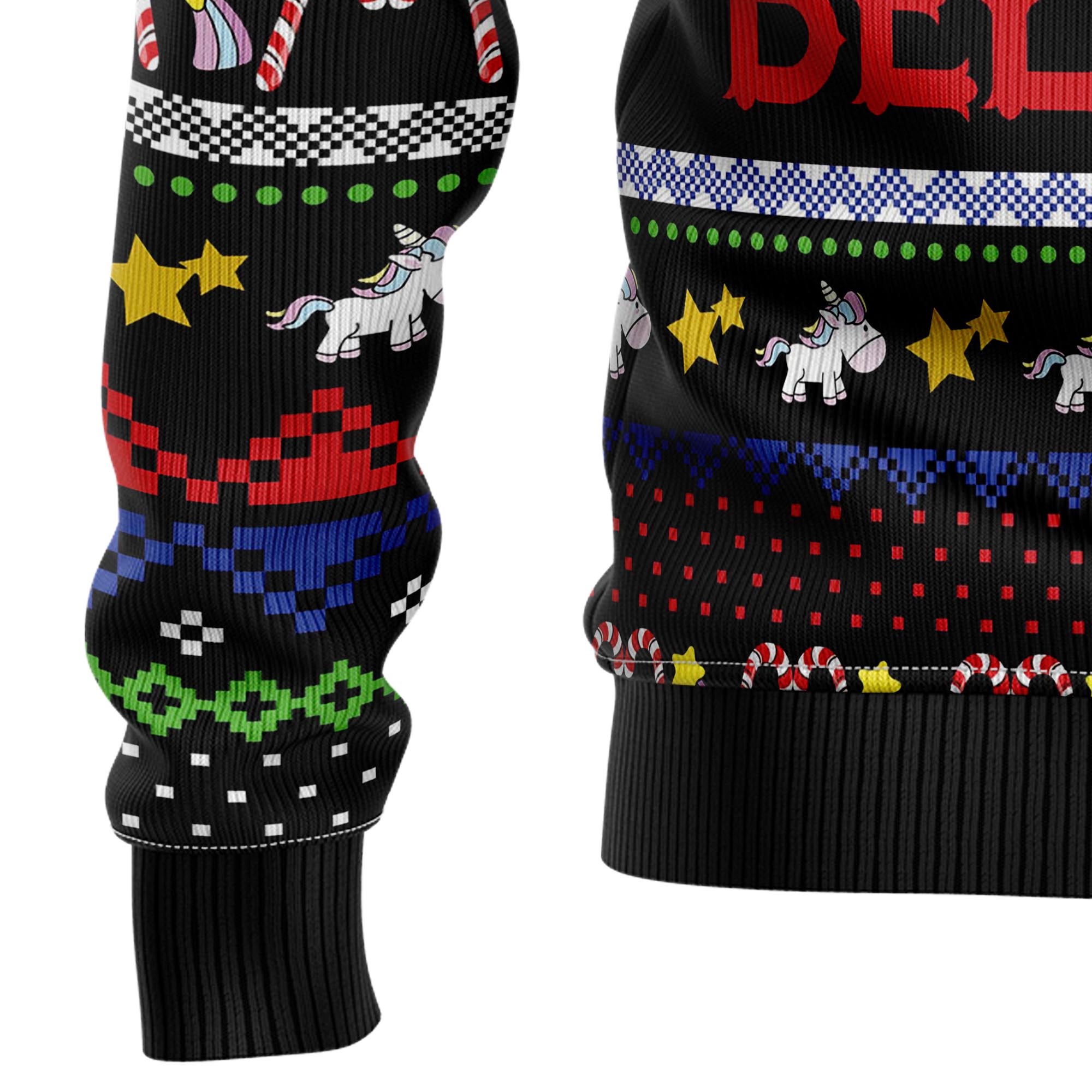 Unicorn Believing Christmas Ugly Christmas Sweater - Image 9