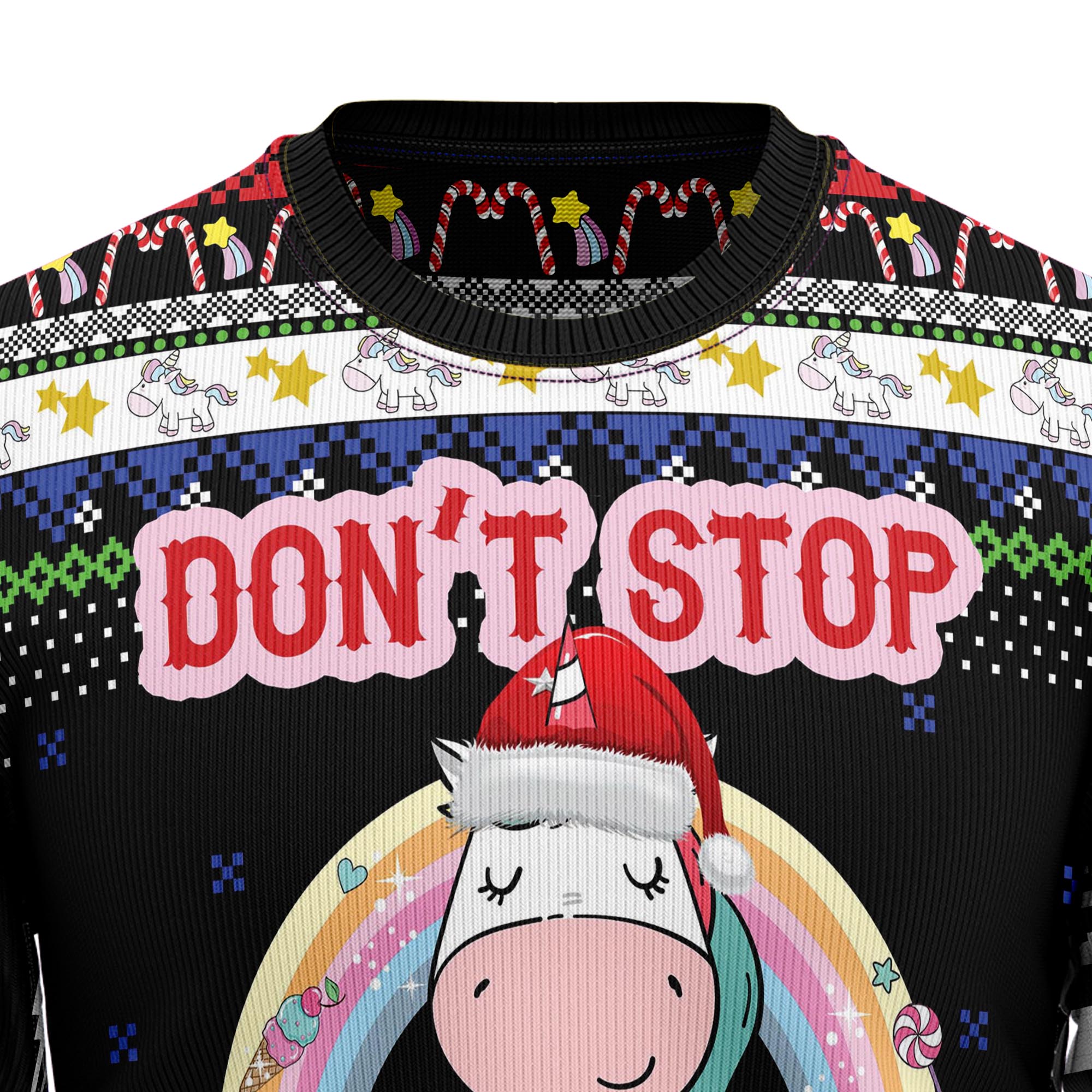 Unicorn Believing Christmas Ugly Christmas Sweater - Image 2