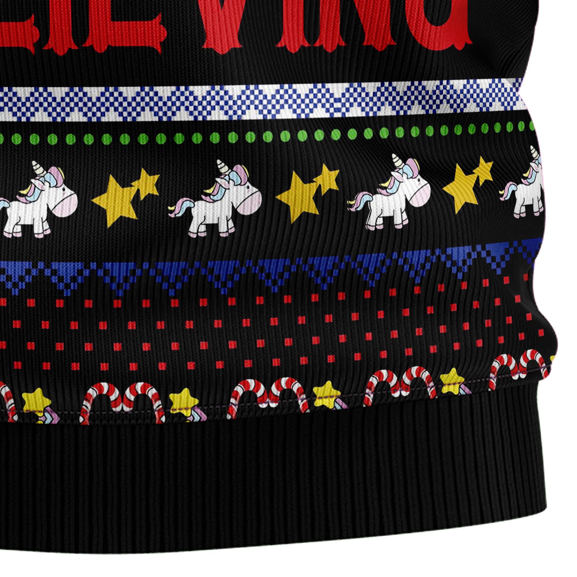 Unicorn Believing Christmas Ugly Christmas Sweater - Image 5