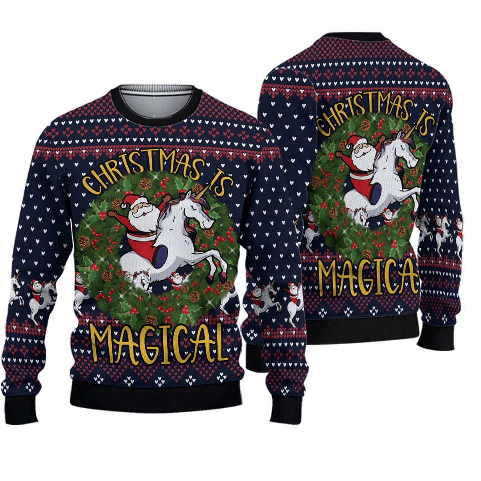Unicorn Christmas Is Magical Ugly Christmas Sweater