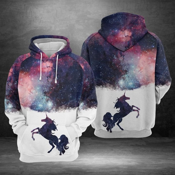 Unicorn Galaxy 3D All Over Print Hoodie, Zip Hoodie