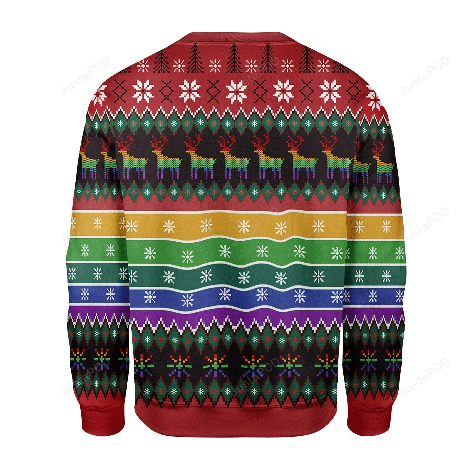 Unicorn Lgbt Pew Pew Ugly Christmas Sweater Adult 3D Funny Matching for family - Image 2
