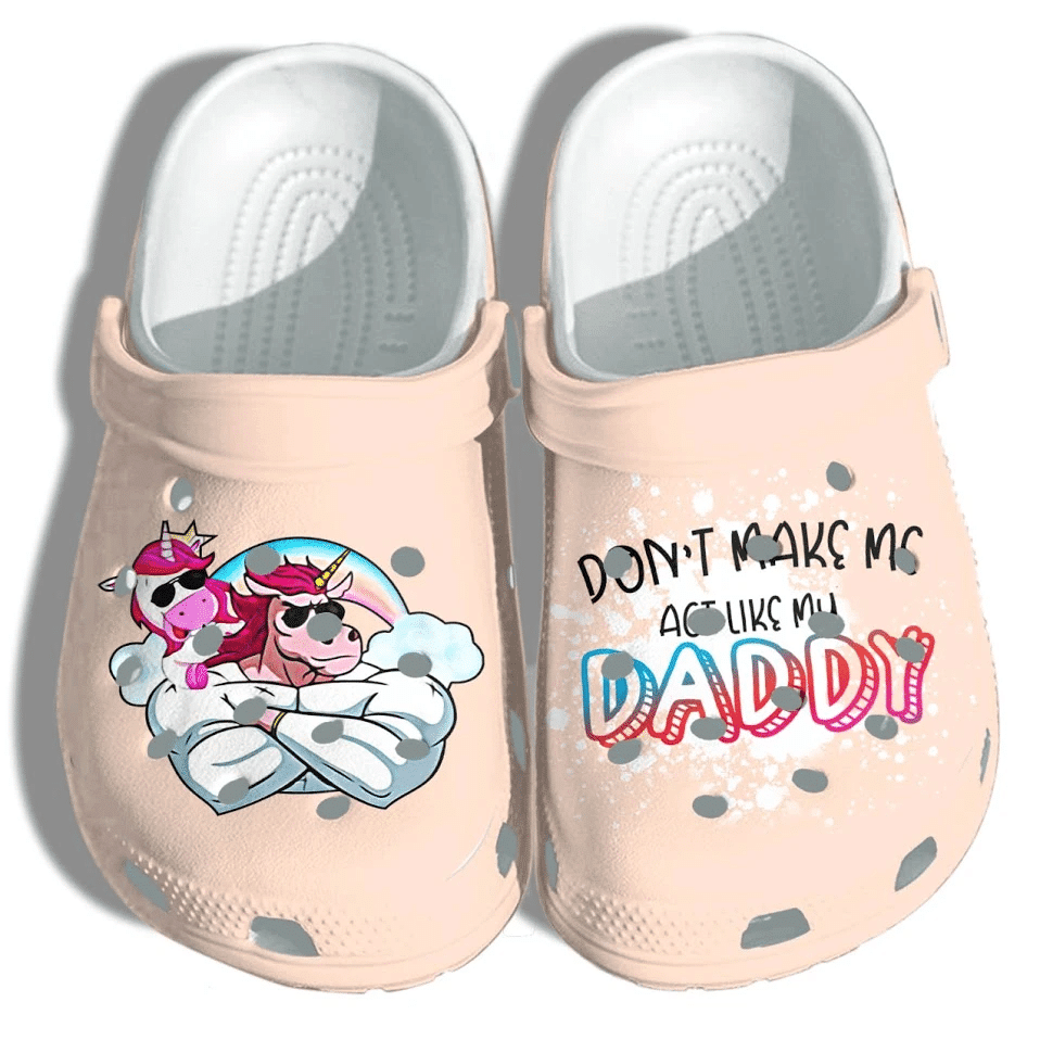 Unicorn Muscle Shoes For Daughter Dadacorn Crocband Clogs