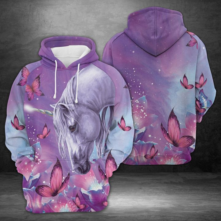 Unicorn Purple 3D All Over Print Hoodie, Zip Hoodie