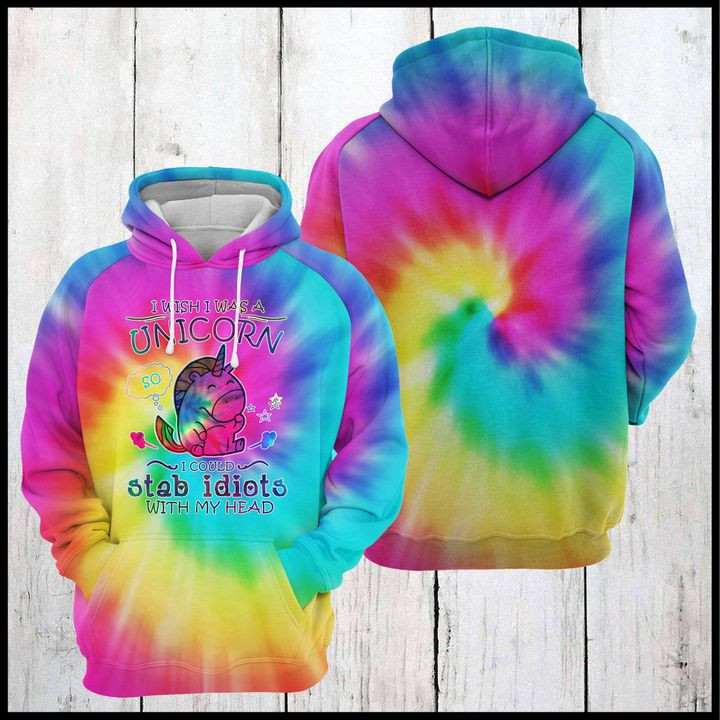 Unicorn Stab Idiots 3D All Over Print Hoodie, Zip Hoodie