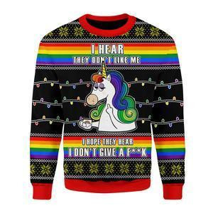 Unicorn Ugly Christmas Sweater Adult 3D Funny Matching for family