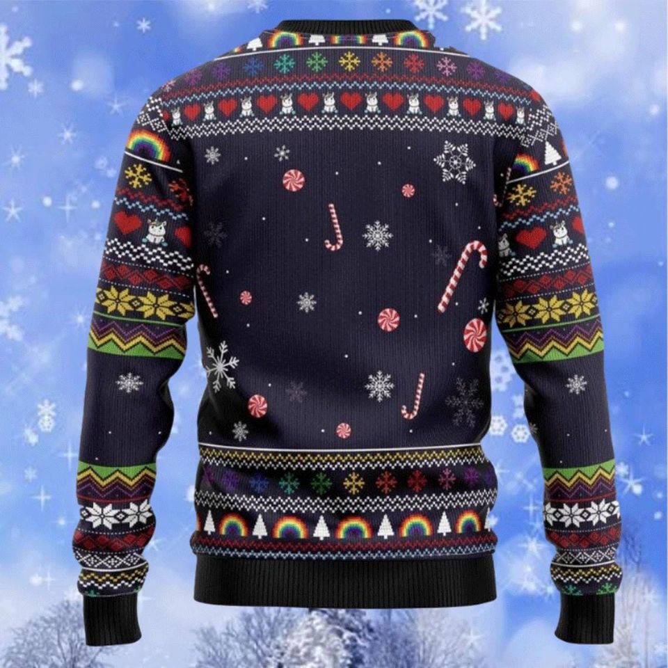 Unicorn Ugly Sweater, Unicorn Dab Ugly Christmas Sweater, Xmas Sweater - Image 3