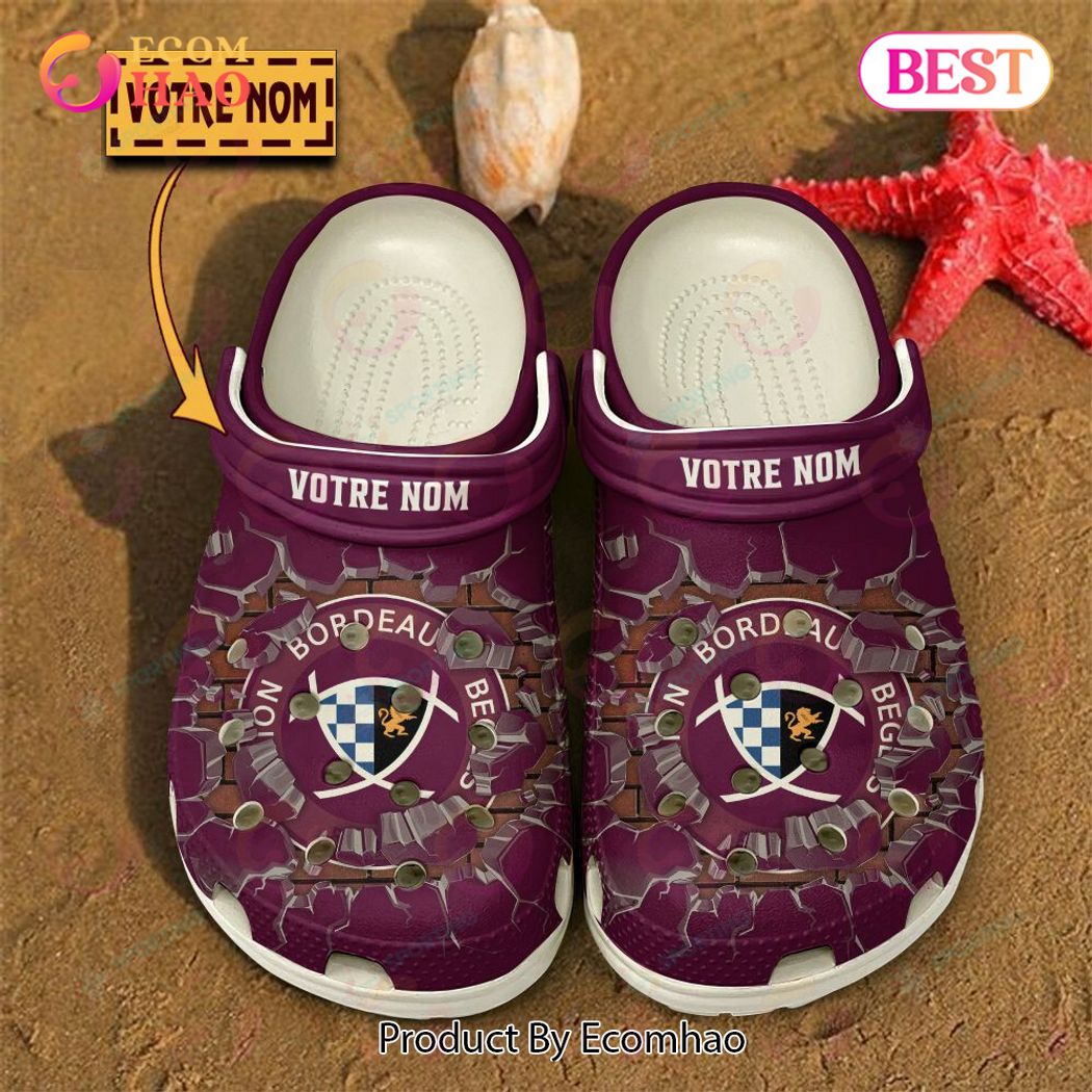 Union Bordeaux Begles Top14 Sport Crocs Crocband Clogs Shoes Comfortable For Men Women and Kids
