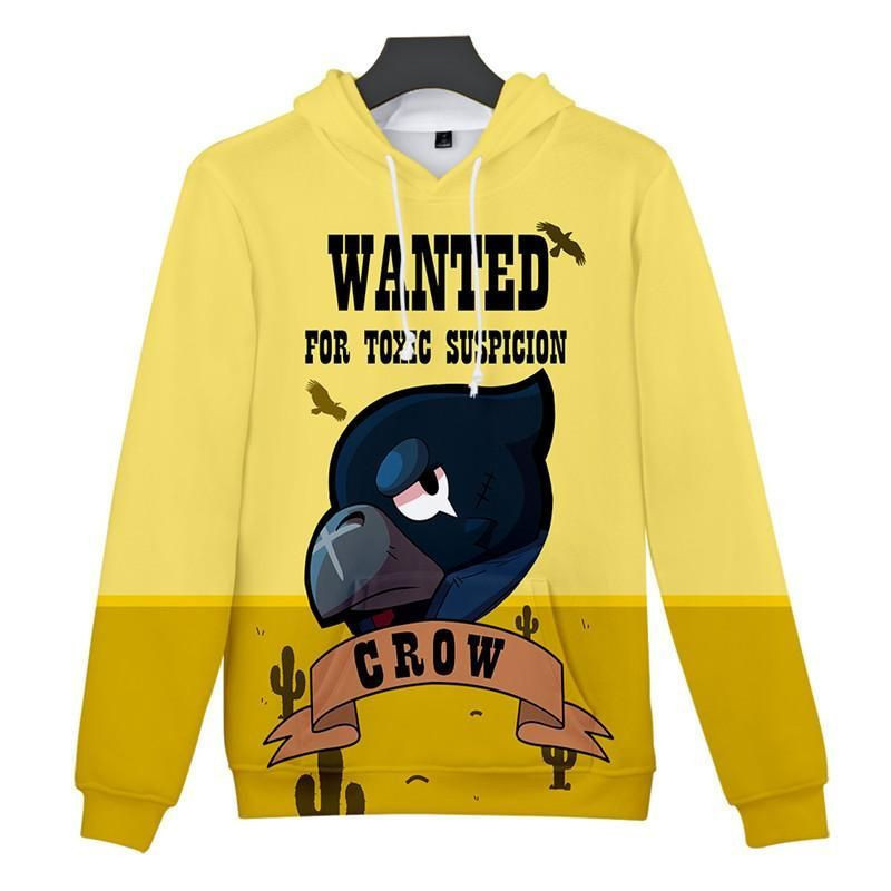 Unisex Brawl Stars Crow Printed 3D All Over Print Hoodie, Zip Hoodie