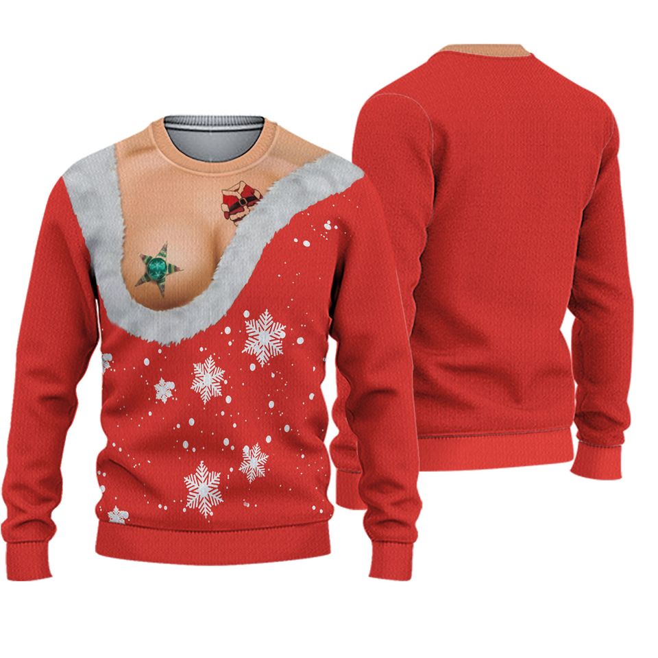 Unisex Creative Ugly Christmas Sweater Tops Prank Cosplay