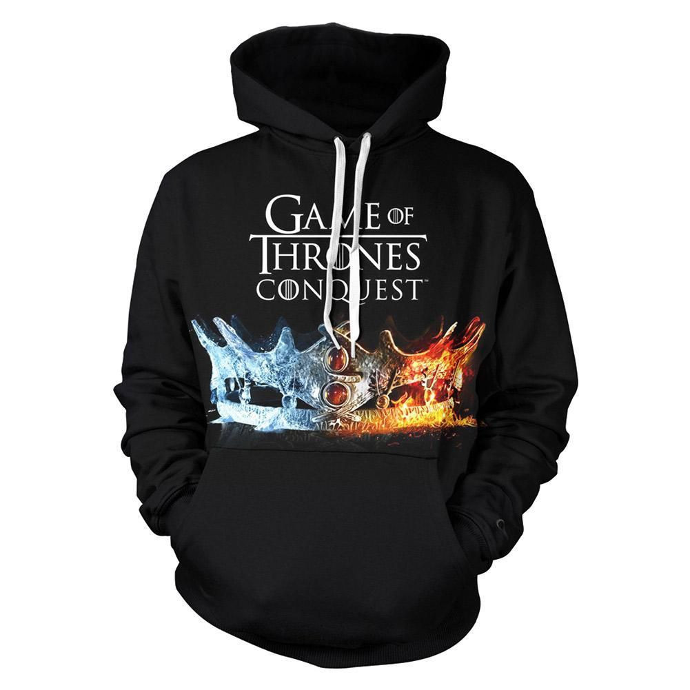 Unisex Crown 3D All Over Print Hoodie, Zip Hoodie