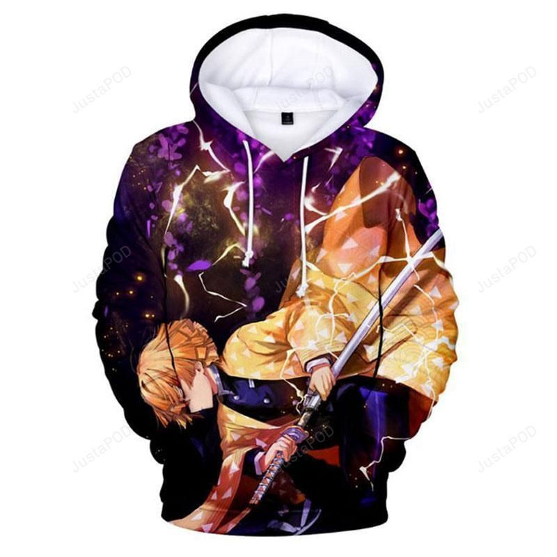 Unisex Demon Slayer 3D All Over Print Hoodie, Zip Hoodie