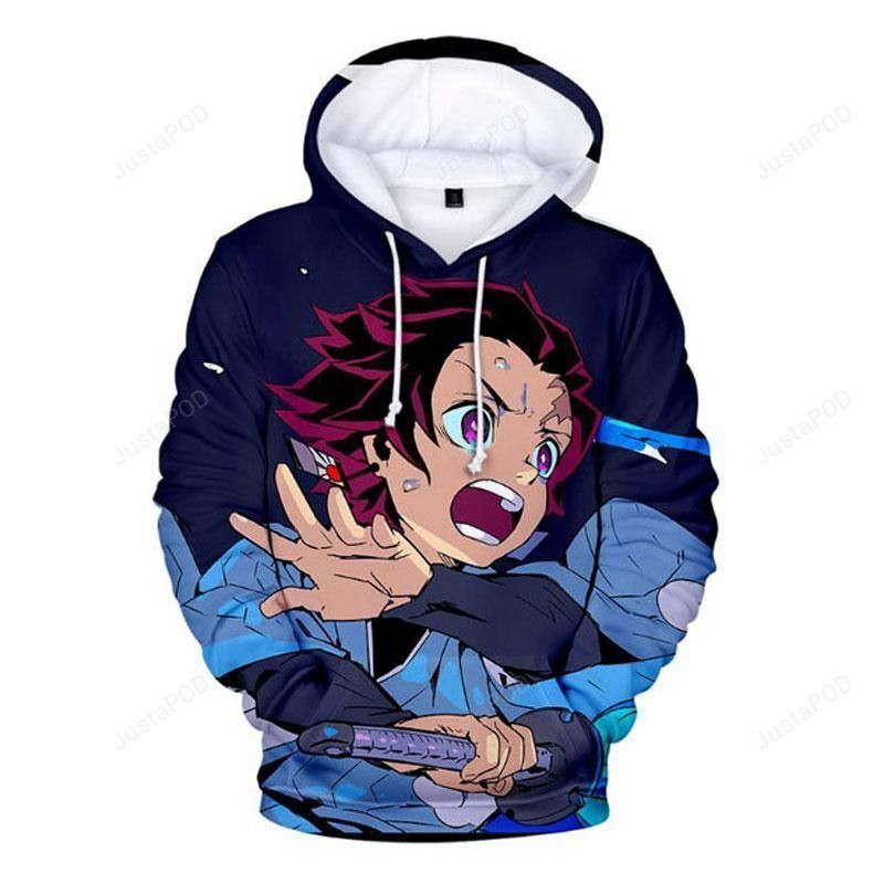 Unisex Demon Slayer 3D All Over Print Hoodie, Zip Hoodie