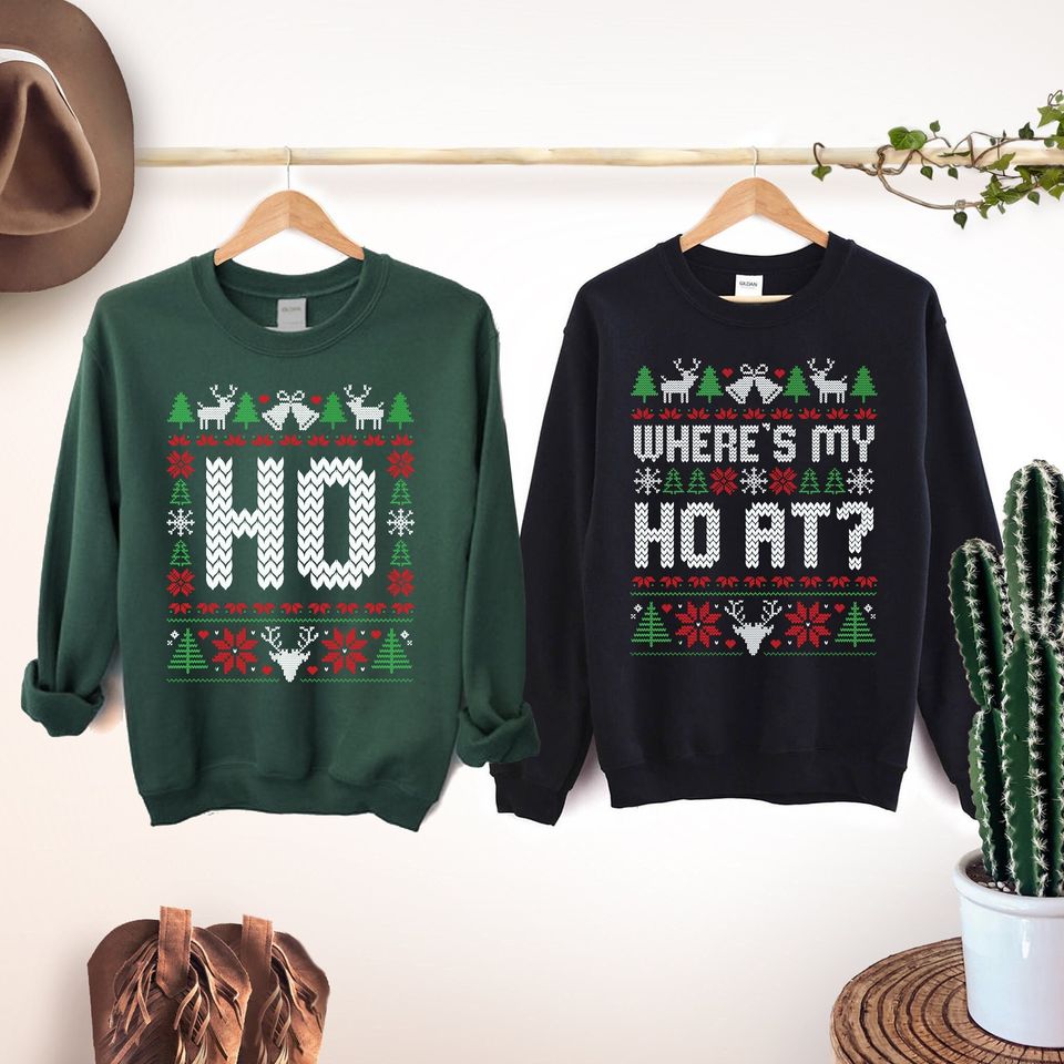 Unisex Funny Couples Ugly Christmas Sweater