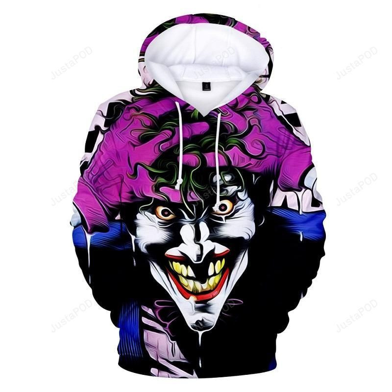 Unisex Haha Joker Crazy Grasping Hair 3D All Over Print Hoodie, Zip Hoodie