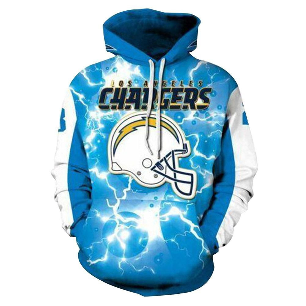 Unisex Los Angeles Chargers 3D All Over Print Hoodie, Zip Hoodie
