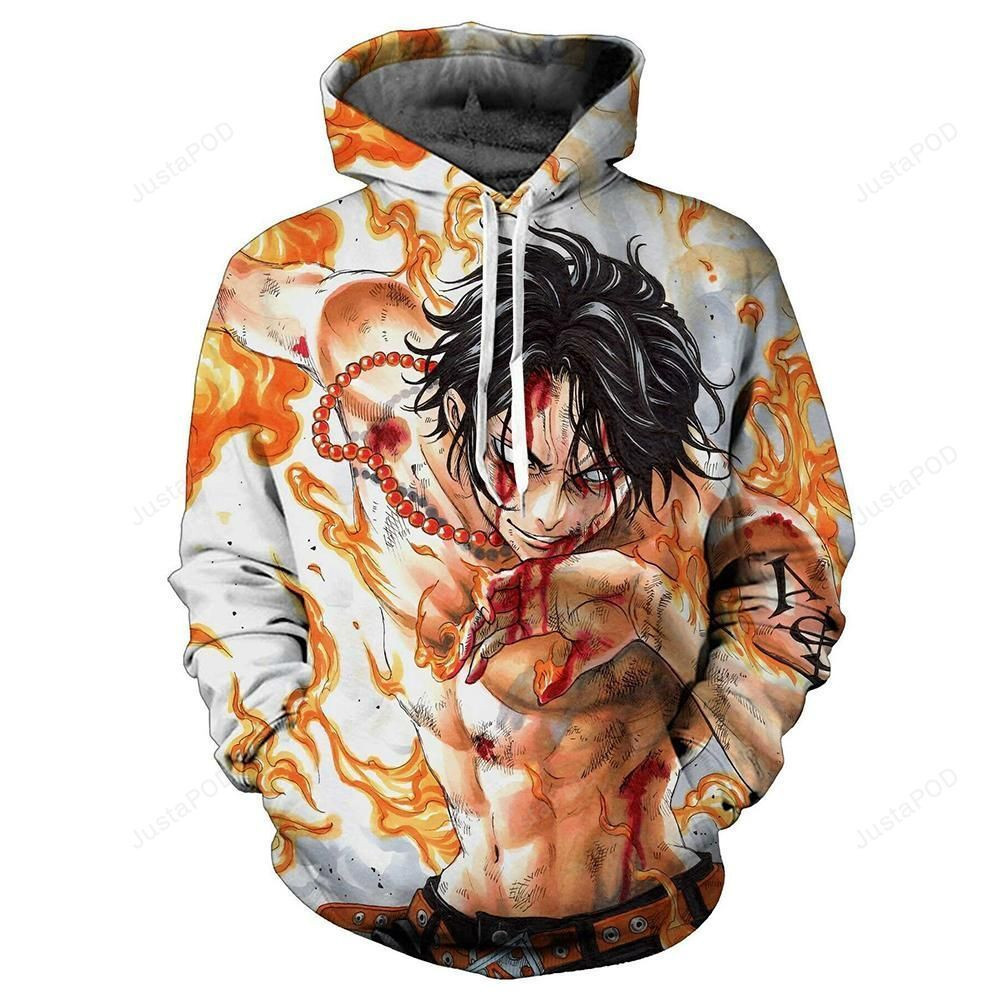 Unisex One Piece 3D All Over Print Hoodie, Zip Hoodie