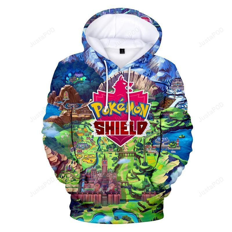 Unisex Pokemon Shield 3D All Over Print Hoodie, Zip Hoodie