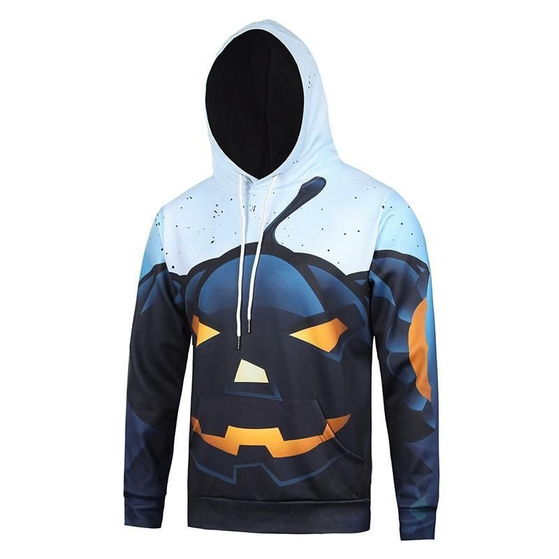Unisex Pumpkin Devil Halloween 3D All Over Print Hoodie, Zip Hoodie