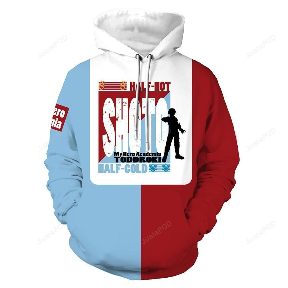 Unisex Shoto Todoroki Printed 3D All Over Print Hoodie, Zip Hoodie