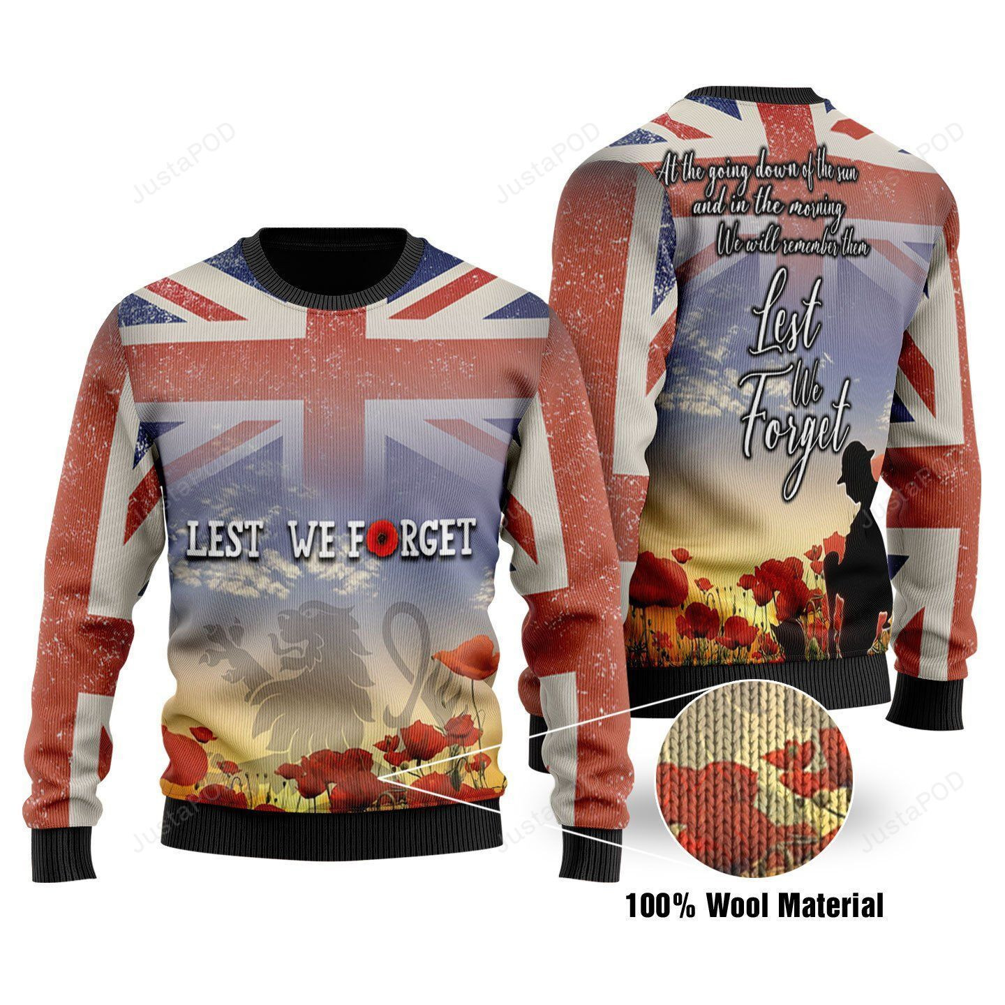 United Kingdom Veterans Ugly Christmas Sweater Adult 3D Funny Matching for family