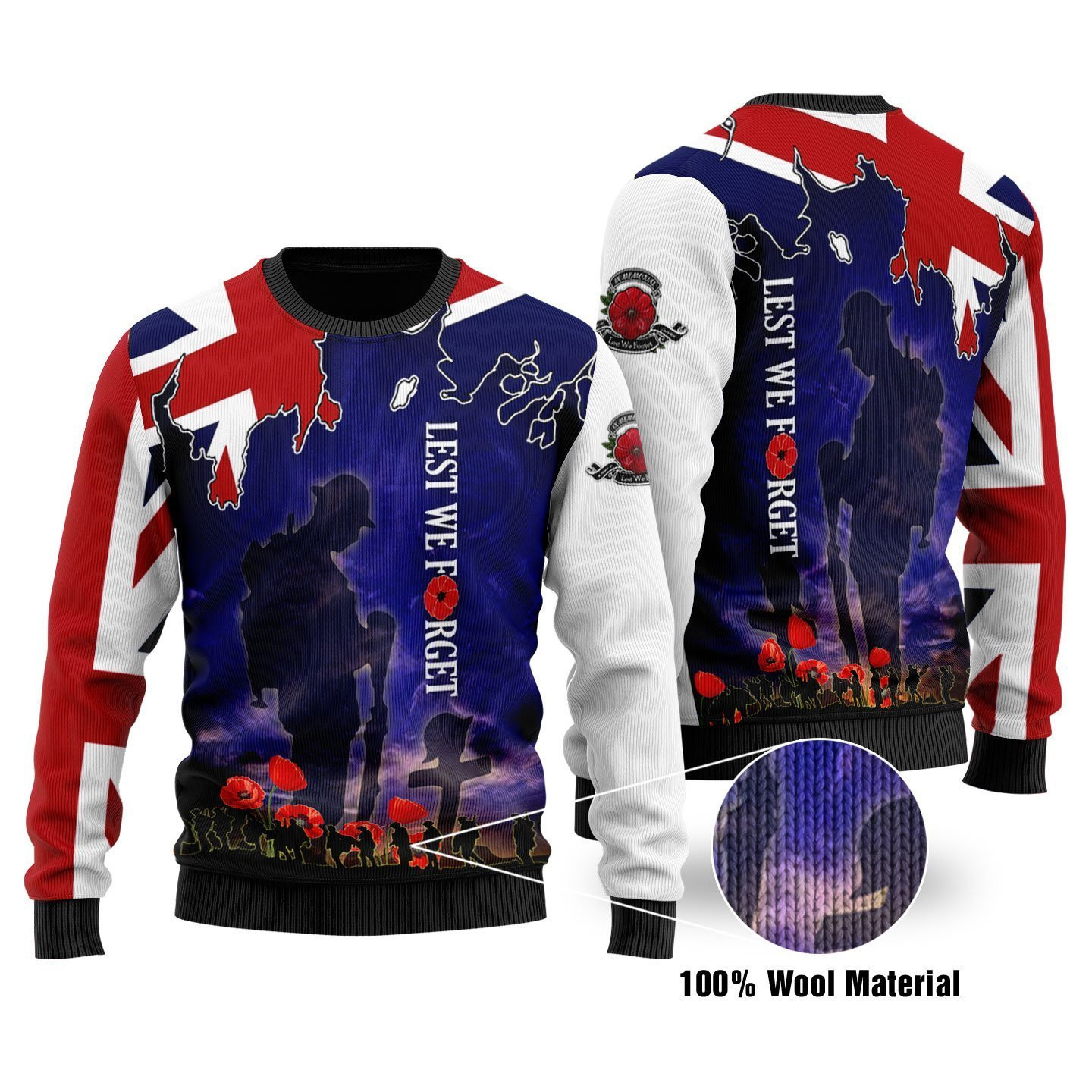 United Kingdom Veterans Ugly Christmas Sweater Adult 3D Funny Matching for family
