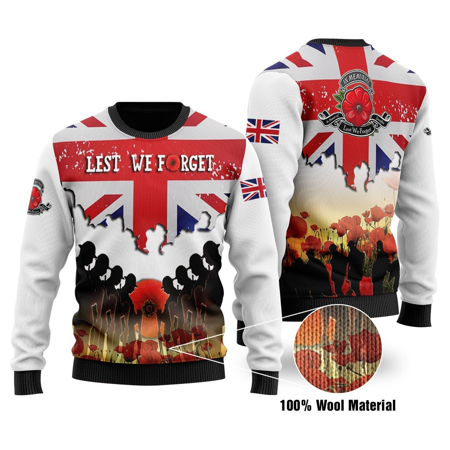United Kingdom Veterans Ugly Christmas Sweater Adult 3D Funny Matching for family