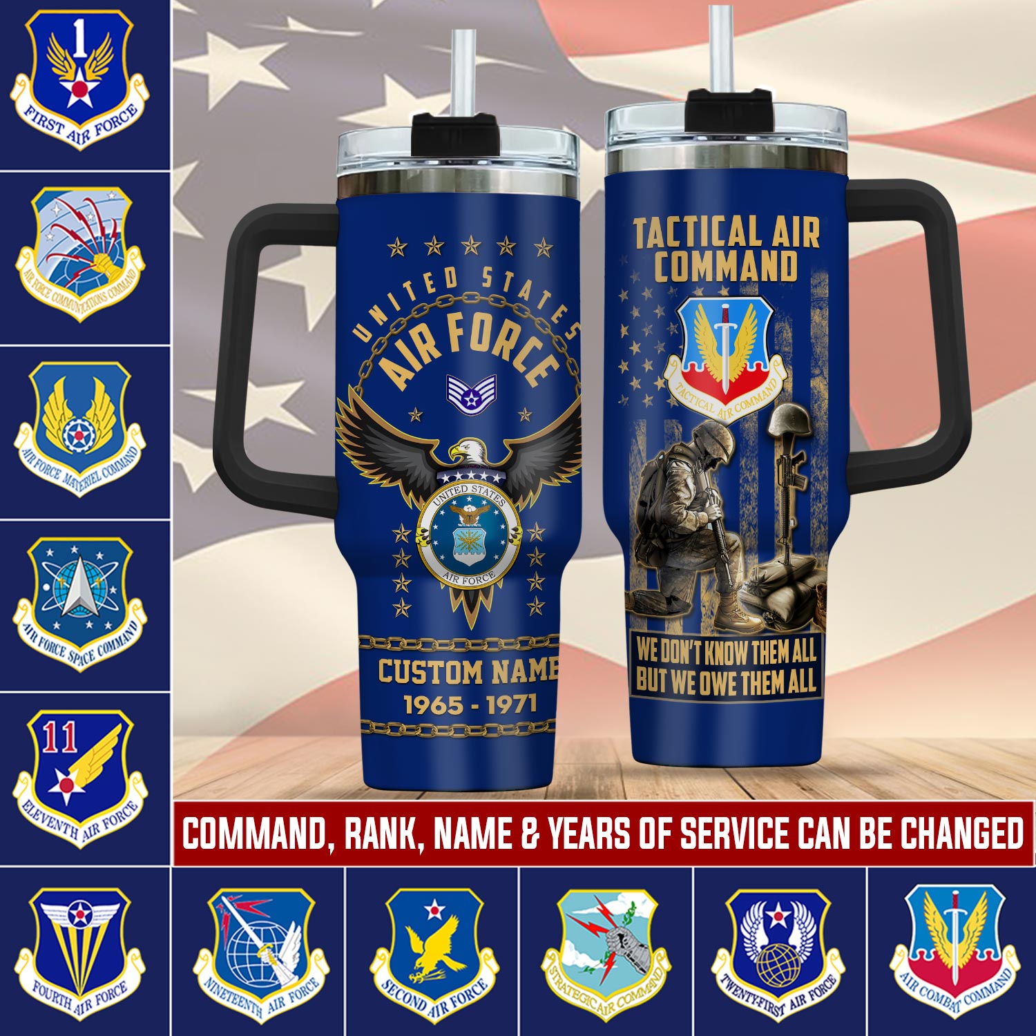 United States Air Force Command Custom Stanley Cup 40 oz 30 oz Tumbler With HandleTVC2301760
