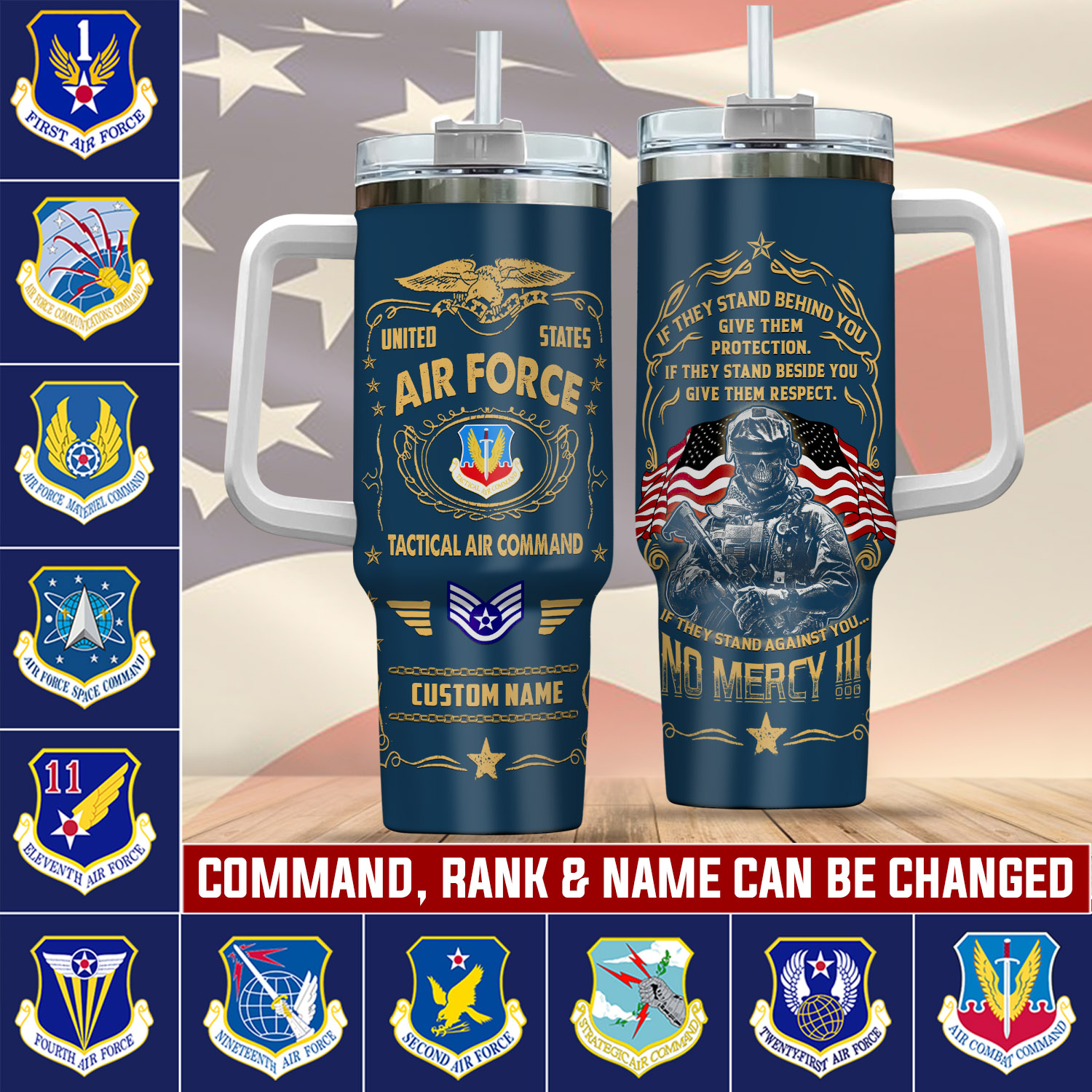 United States Army Branch Air Force Command Custom Stanley Cup 40 oz 30 oz Tumbler With HandleTVC2301761