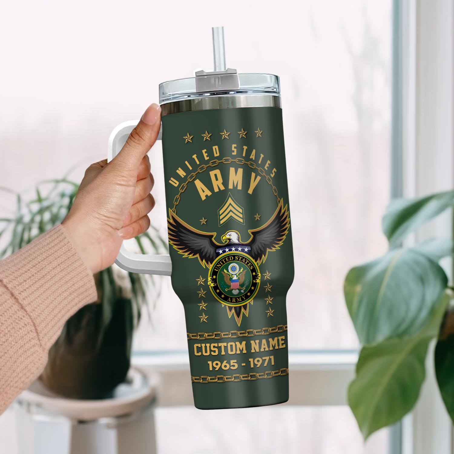 United States Army Branch Custom Stanley Cup 40 oz 30 oz Tumbler With HandleTVC2301761 - Image 2