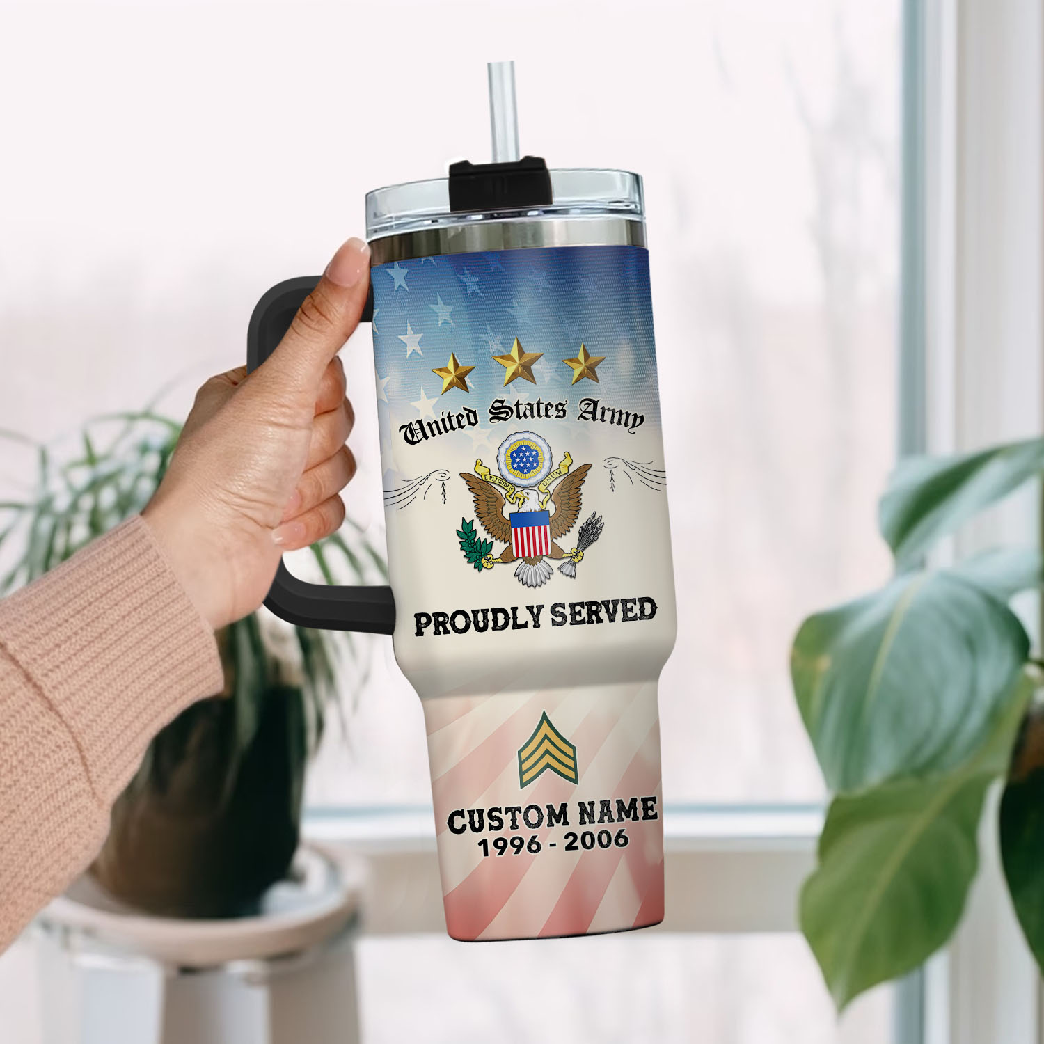 United States Army Custom Stanley Cup 40 oz 30 oz Tumbler With HandleTVC2301111 - Image 2