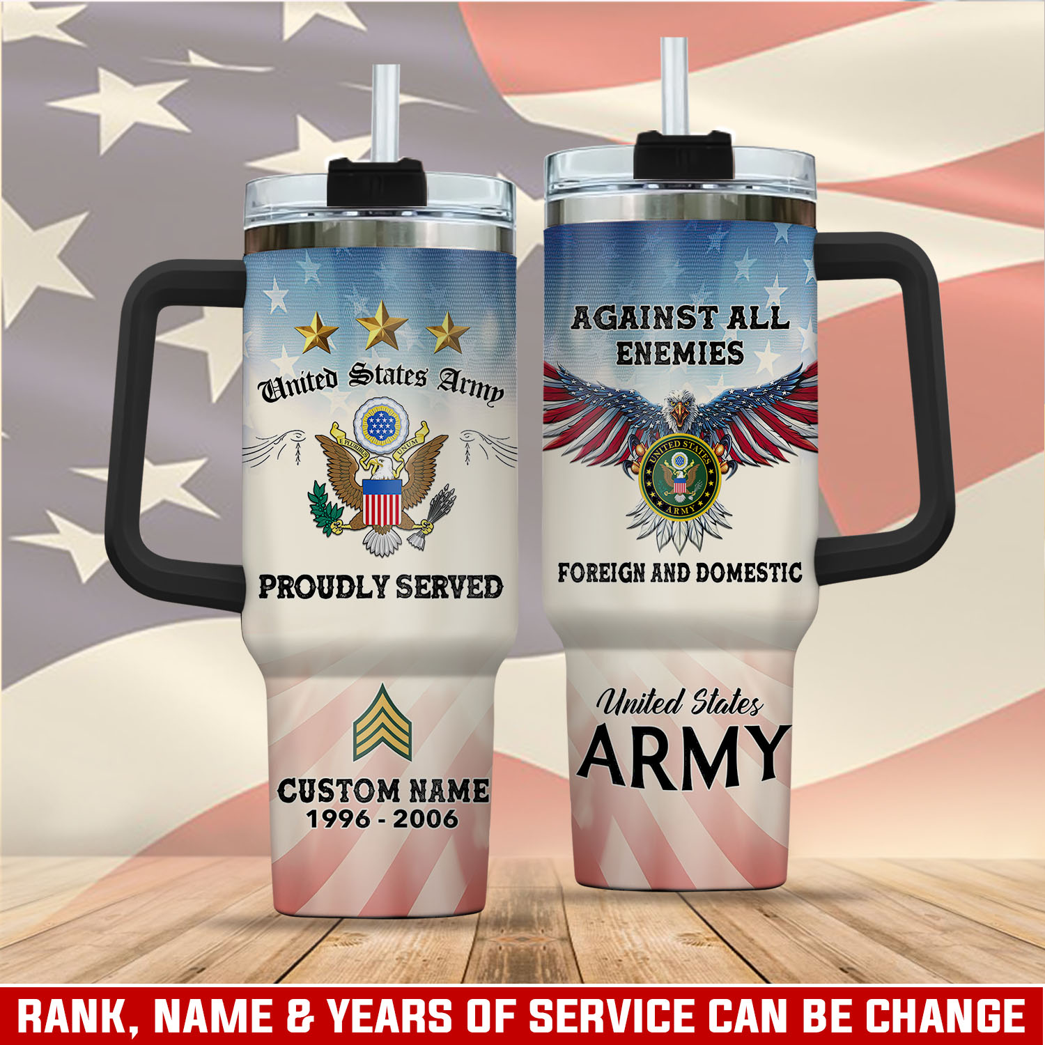 United States Army Custom Stanley Cup 40 oz 30 oz Tumbler With HandleTVC2301111