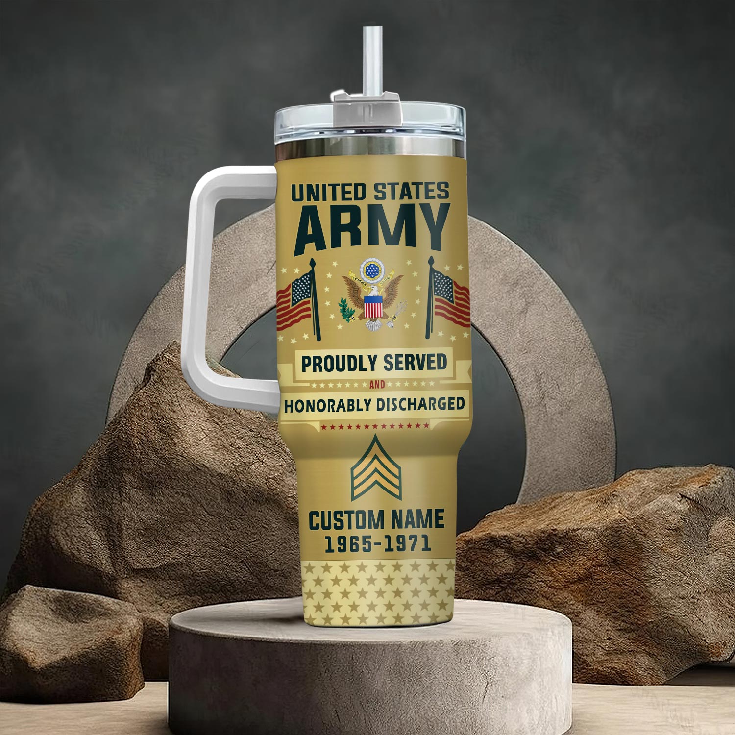 United States Army Custom Stanley Cup 40 oz 30 oz Tumbler With HandleTVC2301112 - Image 3