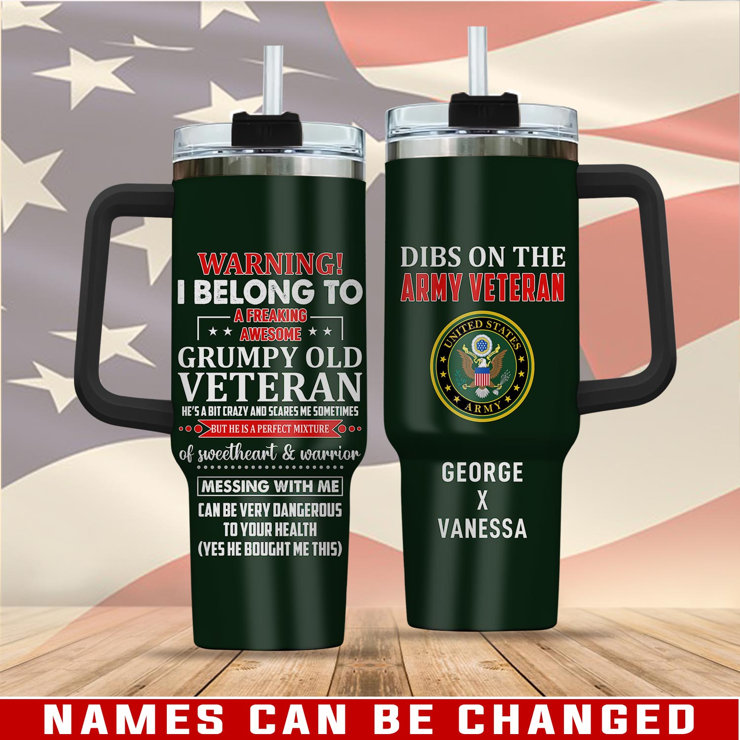 United States Army Custom Stanley Cup 40 oz 30 oz Tumbler With HandleTVC2301112