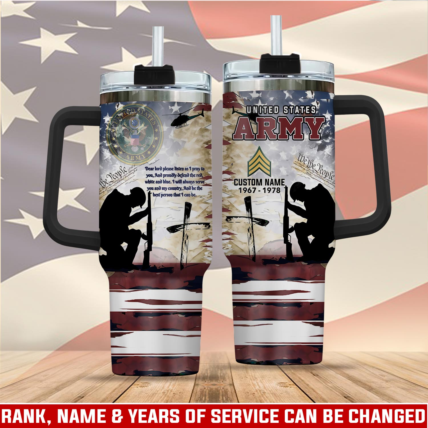 United States Army Custom Stanley Cup 40 oz 30 oz Tumbler With HandleTVC2301112