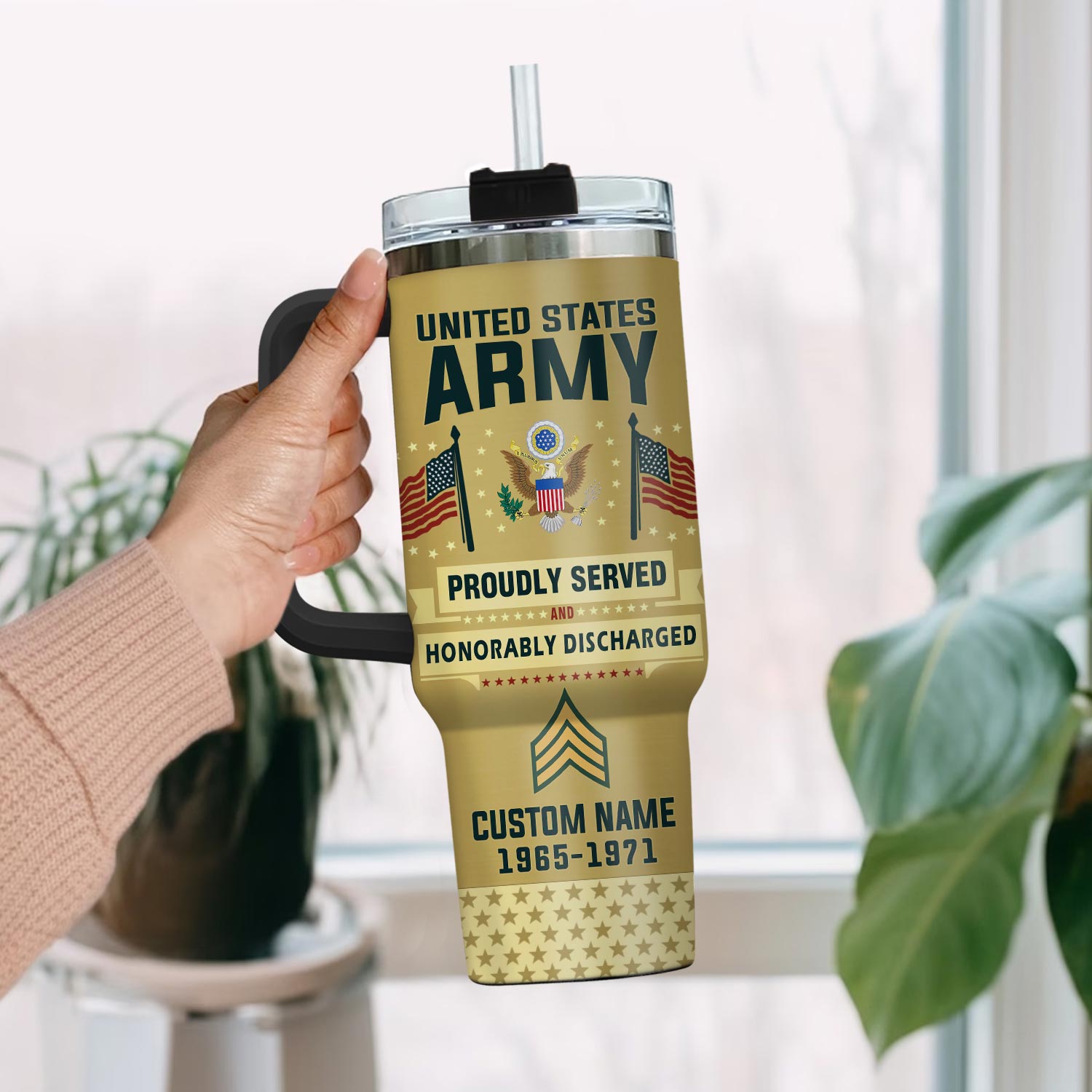 United States Army Custom Stanley Cup 40 oz 30 oz Tumbler With HandleTVC2301112 - Image 2