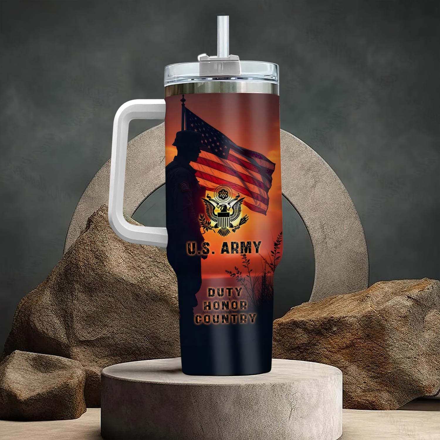 United States Army Custom Stanley Cup 40 oz 30 oz Tumbler With HandleTVC2301113 - Image 3